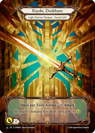 Raydn, Duskbane (Marvel) - CON006 (CON006) - Flesh and Blood: Promo Cards Rainbow Foil-1