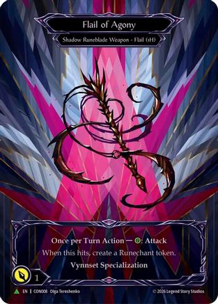 Flail of Agony (Marvel) - CON008 (CON008) - Flesh and Blood: Promo Cards Rainbow Foil-1