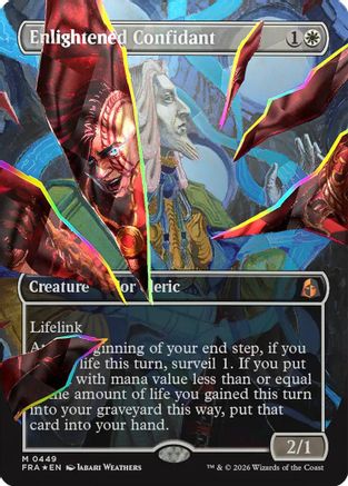 Enlightened Confidant (Borderless) (Facet Foil) (FRA-449) - Reality Fracture Foil-1