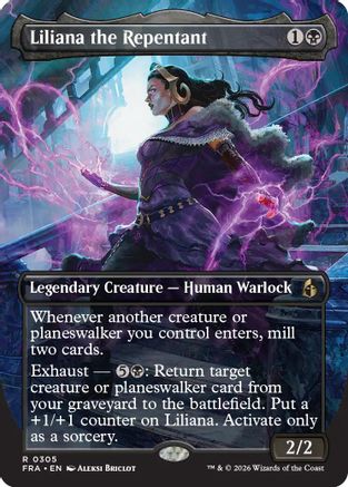 Liliana the Repentant (Borderless) (FRA-305) - Reality Fracture Foil-1