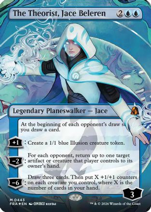 The Theorist, Jace Beleren (Borderless) (0443) (FRA-443) - Reality Fracture-1