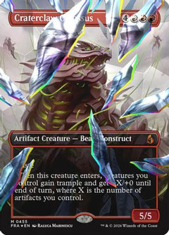 Craterclaw Colossus (Borderless) (Facet Foil) (FRA-455) - Reality Fracture Foil-1
