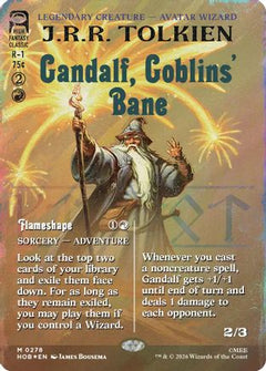 Gandalf, Goblins' Bane (Borderless) (Surge Foil) (HOB-278) - The Hobbit Foil-1