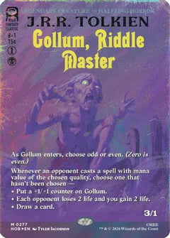 Gollum, Riddle Master (Borderless) (Surge Foil) (HOB-277) - The Hobbit Foil-1