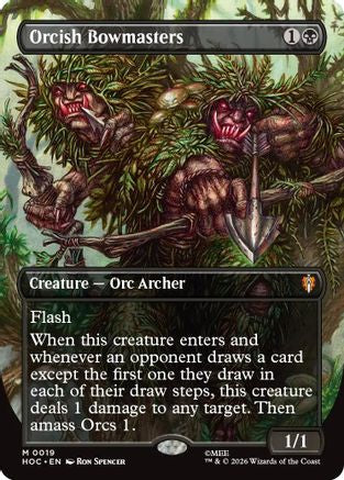 Orcish Bowmasters (Borderless) (HOC-019) - The Hobbit: Eternal-Legal Foil-1