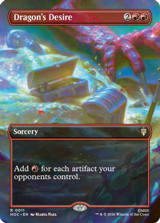 Dragon's Desire (Borderless) (HOC-011) - The Hobbit: Eternal-Legal Foil-1