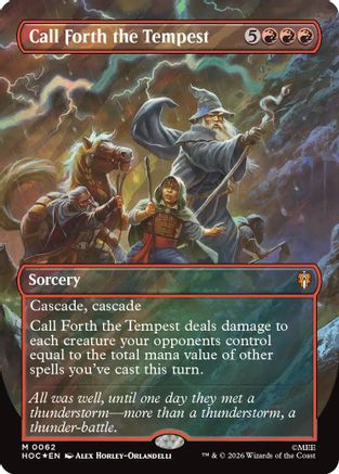 Call Forth the Tempest (Borderless) (Surge Foil) (HOC-062) - The Hobbit: Eternal-Legal Foil-1