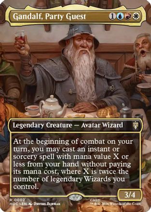 Gandalf, Party Guest (Borderless) (HOC-002) - The Hobbit: Eternal-Legal Foil-1