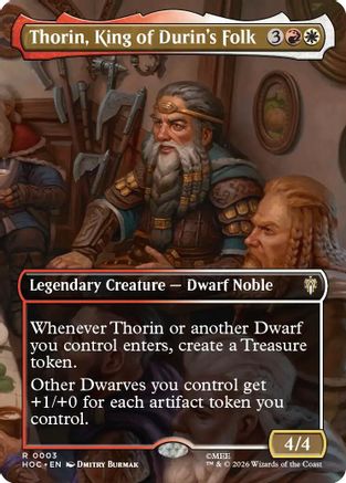 Thorin, King of Durin's Folk (Borderless) (HOC-003) - The Hobbit: Eternal-Legal Foil-1