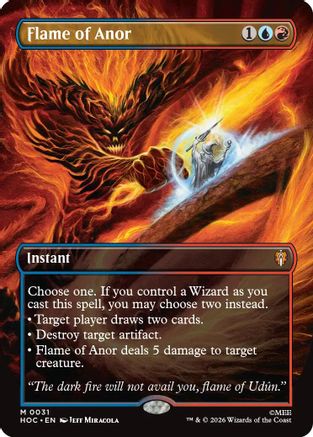 Flame of Anor (Borderless) (HOC-031) - The Hobbit: Eternal-Legal Foil-1