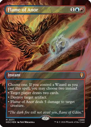 Flame of Anor (Borderless) (Surge Foil) (HOC-071) - The Hobbit: Eternal-Legal Foil-1