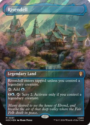 Rivendell (Borderless) (Surge Foil) (HOC-091) - The Hobbit: Eternal-Legal Foil-1