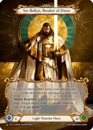 Ser Boltyn, Breaker of Dawn (Marvel) - CON005 (CON005) - Flesh and Blood: Promo Cards Cold Foil-1