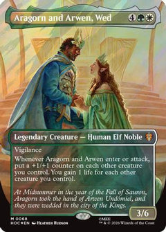 Aragorn and Arwen, Wed (Borderless) (Surge Foil) (HOC-068) - The Hobbit Foil-1