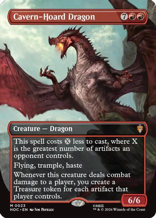 Cavern-Hoard Dragon (Borderless) (HOC-023) - The Hobbit: Eternal-Legal Foil-1