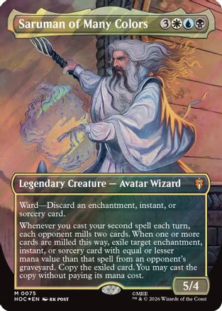 Saruman of Many Colors (Borderless) (Surge Foil) (HOC-075) - The Hobbit: Eternal-Legal Foil-1