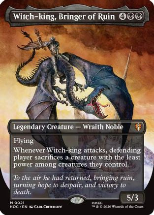 Witch-king, Bringer of Ruin (Borderless) (HOC-021) - The Hobbit Foil-1