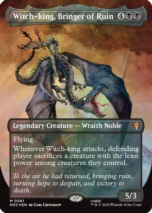 Witch-king, Bringer of Ruin (Borderless) (Surge Foil) (HOC-061) - The Hobbit Foil-1