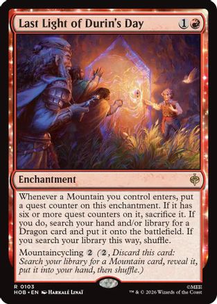 Last Light of Durin's Day (HOB-103) - The Hobbit Foil-1