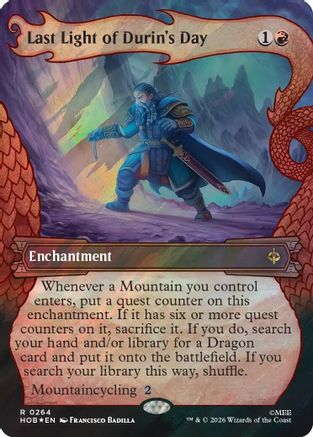 Last Light of Durin's Day (Showcase) (Surge Foil) (HOB-264) - The Hobbit Foil-1