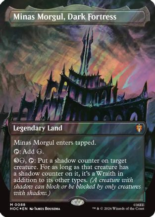Minas Morgul, Dark Fortress (Borderless) (Surge Foil) (HOC-088) - The Hobbit: Eternal-Legal Foil-1