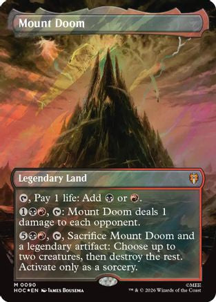 Mount Doom (Borderless) (Surge Foil) (HOC-090) - The Hobbit: Eternal-Legal Foil-1