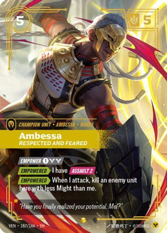 Ambessa, Respected and Feared (Overnumbered) (187/166) - Vendetta Foil-1