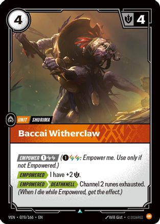 Baccai Witherclaw (078/166) - Vendetta Foil-1