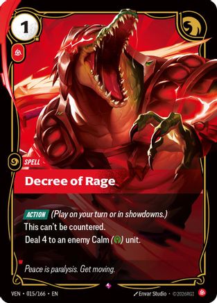 Decree of Rage (015/166) - Vendetta Foil-1
