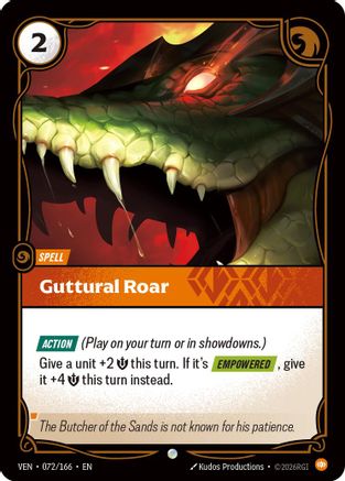 Guttural Roar (072/166) - Vendetta Foil-1