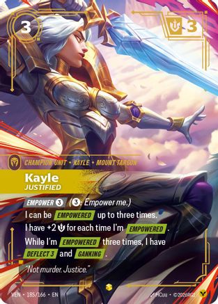 Kayle, Justified (Overnumbered) (185/166) - Vendetta Foil-1
