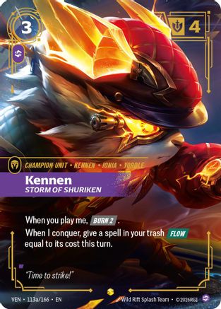 Kennen, Storm of Shuriken (Alternate Art) (113a/166) - Vendetta Foil-1