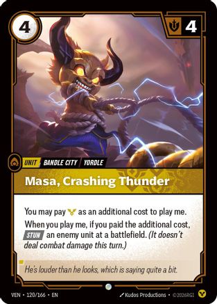 Masa, Crashing Thunder (120/166) - Vendetta Foil-1