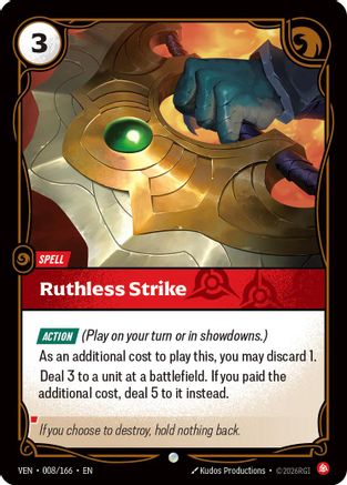 Ruthless Strike (008/166) - Vendetta Foil-1