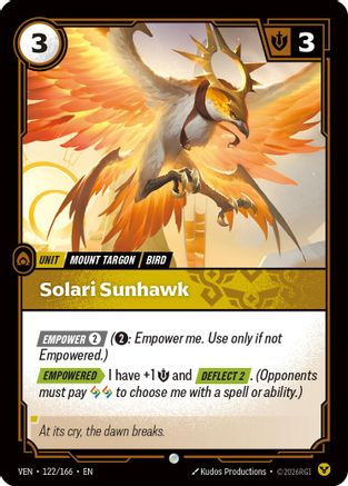 Solari Sunhawk (122/166) - Vendetta Foil-1