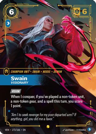 Swain, Visionary (Overnumbered) (173/166) - Vendetta Foil-1