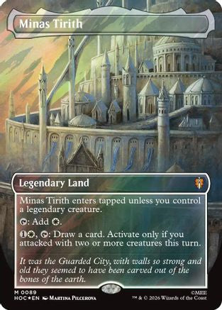Minas Tirith (Borderless) (Surge Foil) (HOC-089) - The Hobbit: Eternal-Legal Foil-1