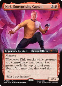 Kirk, Enterprising Captain (Extended Art) (MEDIA-006) - Media Promos Foil-1