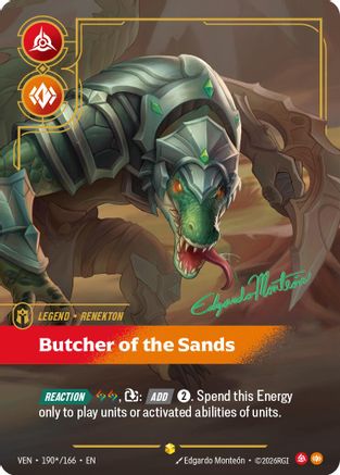 Renekton - Butcher of the Sands (Signature) (190*/166) - Vendetta Foil-1
