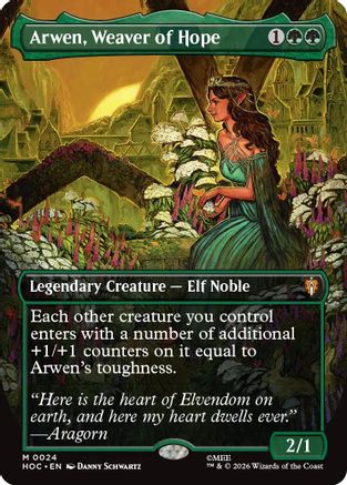 Arwen, Weaver of Hope (Borderless) (HOC-024) - The Hobbit: Eternal-Legal-1