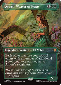 Arwen, Weaver of Hope (Borderless) (Surge Foil) (HOC-064) - The Hobbit: Eternal-Legal Foil-1