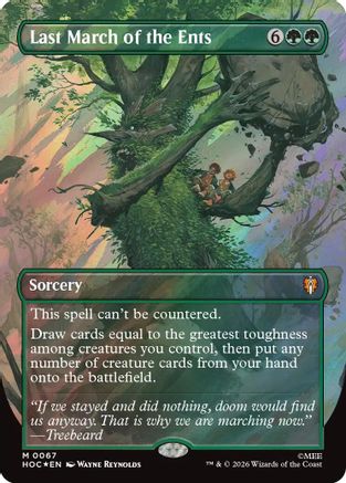 Last March of the Ents (Borderless) (Surge Foil) (HOC-067) - The Hobbit: Eternal-Legal Foil-1