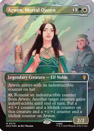 Arwen, Mortal Queen (Borderless) (Surge Foil) (HOC-070) - The Hobbit: Eternal-Legal Foil-1