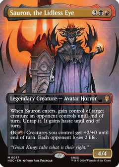 Sauron, the Lidless Eye (Borderless) (HOC-037) - The Hobbit: Eternal-Legal Foil-1