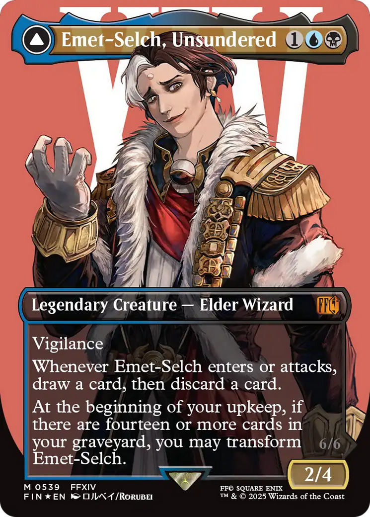 Emet-Selch, Unsundered // Hades, Sorcerer of Eld (Borderless) (Surge Foil) [FINAL FANTASY]-3