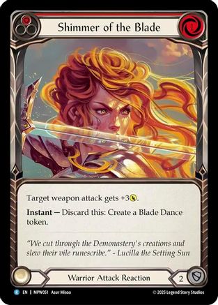 Shimmer of the Blade (MPW051) - Mastery Pack Warrior Rainbow Foil