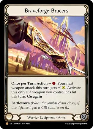 Braveforge Bracers (MPW011) - Mastery Pack Warrior Rainbow Foil