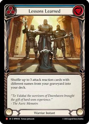 Lessons Learned (Blue) (MPW036) - Mastery Pack Warrior-1