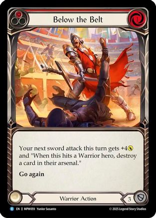 Below the Belt (Red) (MPW059) - Mastery Pack Warrior Rainbow Foil-1