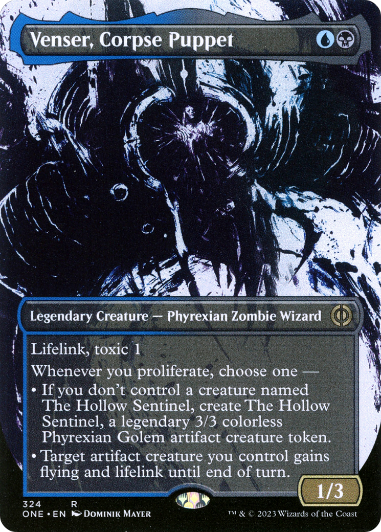 Venser, Corpse Puppet (Showcase) (ONE-324) - Phyrexia: All Will Be One: (Showcase) (Borderless) Foil-1